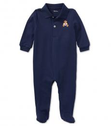 Ralph Lauren Baby Boys Navy Cotton Coverall