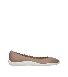 Chloe Pink Leather Ballet Flats