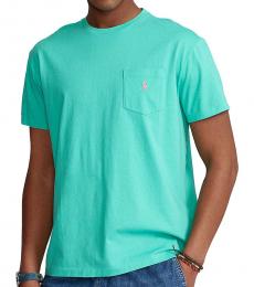 Green Classic Fit Crew Neck Pocket T-Shirt