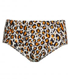 DKNY Leopard Print High-Rise Bikini Bottoms