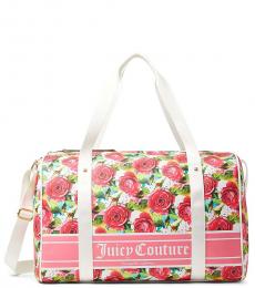 Juicy Couture White Overnighter Large Duffle Bag