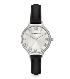 BCBGMaxazria Black Silver Dial Watch