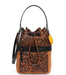 Cole Haan Leopard Print Medium Bucket Bag