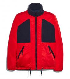 Coach Red Polar Fleece Jacket