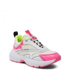 Love Moschino White Low Top Running Sneakers