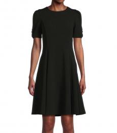 DKNY Black Puff Sleeve Mini Dress
