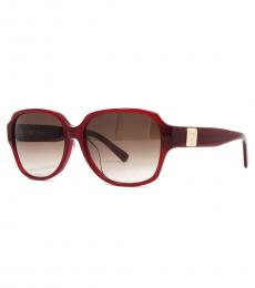 MCM Red Rectangular Sunglasses