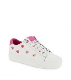 Karl Lagerfeld White Heart Low Top Sneakers