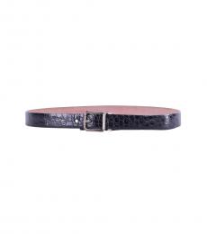 Dolce & Gabbana Black Printed Leather Belt
