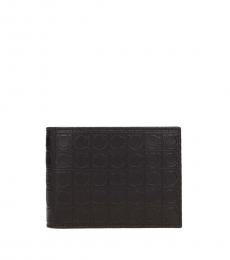 Salvatore Ferragamo Brown Logo Embossed Wallet