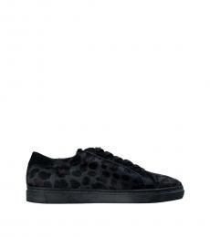Dolce & Gabbana Grey Black Animal Print Sneakers
