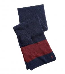 Ralph Lauren Navy Blue Scarf & Beanie Set