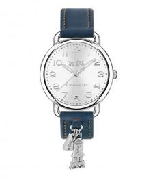 Coach Blue Delancey Silver Dial Watch
