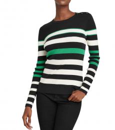 Ralph Lauren Polo Black Green Striped Sweater