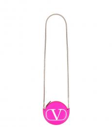 Valentino Garavani Fuchsia V Logo Mini Crossbody