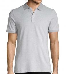 Michael Kors Heather Grey Short-Sleeve Cotton Polo