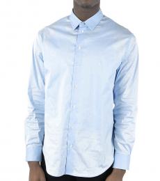 Emporio Armani Light Blue Cotton Popeline Shirt