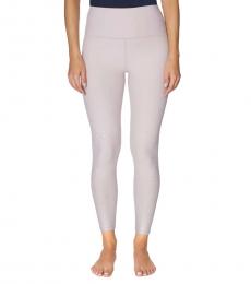 Betsey Johnson Mauve-Metallic High-Rise Leggings
