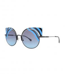 Fendi Matte Turquoise Gradient Sunglasses