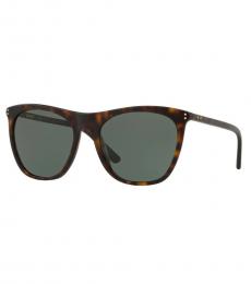 DKNY Brown Tortoise Logo Sunglasses