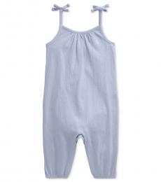 Ralph Lauren Baby Girls Flower Purple Stretch Romper