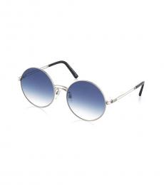 Bally Silver Round Sunglasses