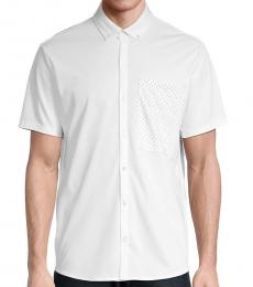 Karl Lagerfeld White Alphabet-Print Polo