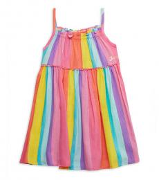 Little Girls Multicolor Striped Dress