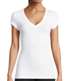 White Liana V-Neck T-Shirt