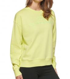 Lime Crew Neck Cotton Pullover