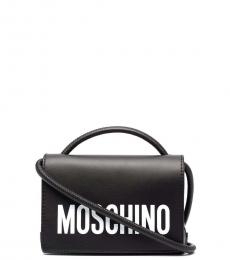 Moschino Black Logo Mini Crossbody Bag
