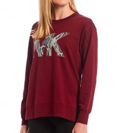 Michael Kors Maroon Crewneck Sweatshirt