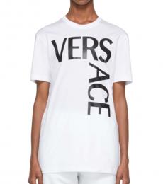 Versace White Front Logo T-Shirt