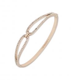 Givenchy Pale Gold Crystal Bangle Bracelet