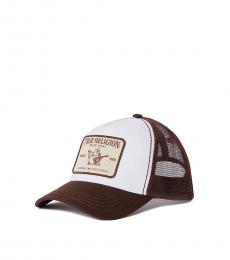 True Religion Brown Buddha Trucker Hat