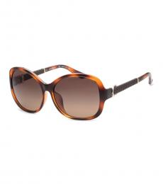 Ferragamo Brown Havana Gradient Sunglasses