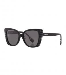 Burberry Black Meryl Polarized Butterfly Sunglasses