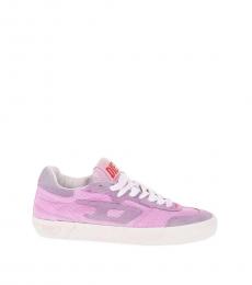 Diesel Pink Low-Top Sneakers