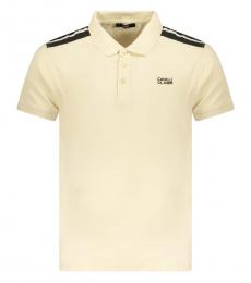 Cavalli Class Beige Printed Logo Polo