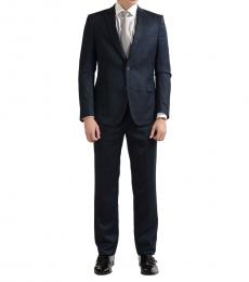 Versace Collection Blue Wool Suit