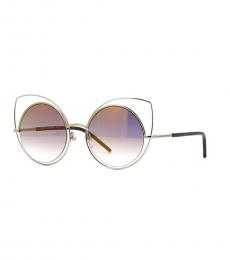 Marc Jacobs Palladium-Gold Cat Eye Sunglasses