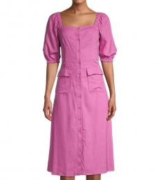 Pink Puff-Sleeve Dress