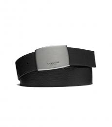 Coach Black-Dark Brown Pebble Reversible Belt
