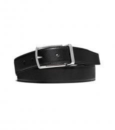 Coach Black-Dark Brown Reversible Leather Belt