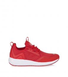Emporio Armani Red Side Logo Sneakers