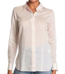 Theory Light Pink Classic Straight Blouse