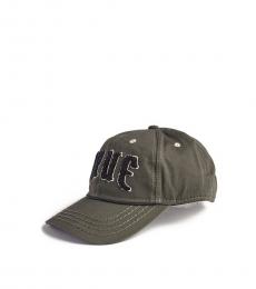True Religion Military Green Embroidered Baseball Cap