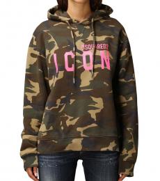 Dsquared2 Camo Print Cool Fit Hoodie