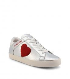 Love Moschino Grey Heart Logo Sneakers