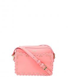 Cavalli Class Pink Leolace Mini Crossbody Bag
